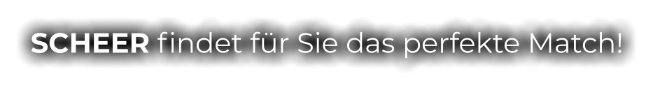 SCHEER findet für Sie das perfekte Match!